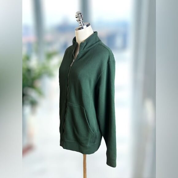 LL BEAN 90s Vintage Sweater Full Zip Mountain Classic Regular Fleece Jacket Size - Picture 5 of 11